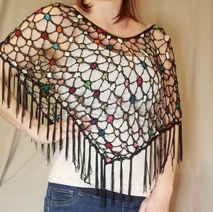 Sacred Threads Accent Colored Poncho
